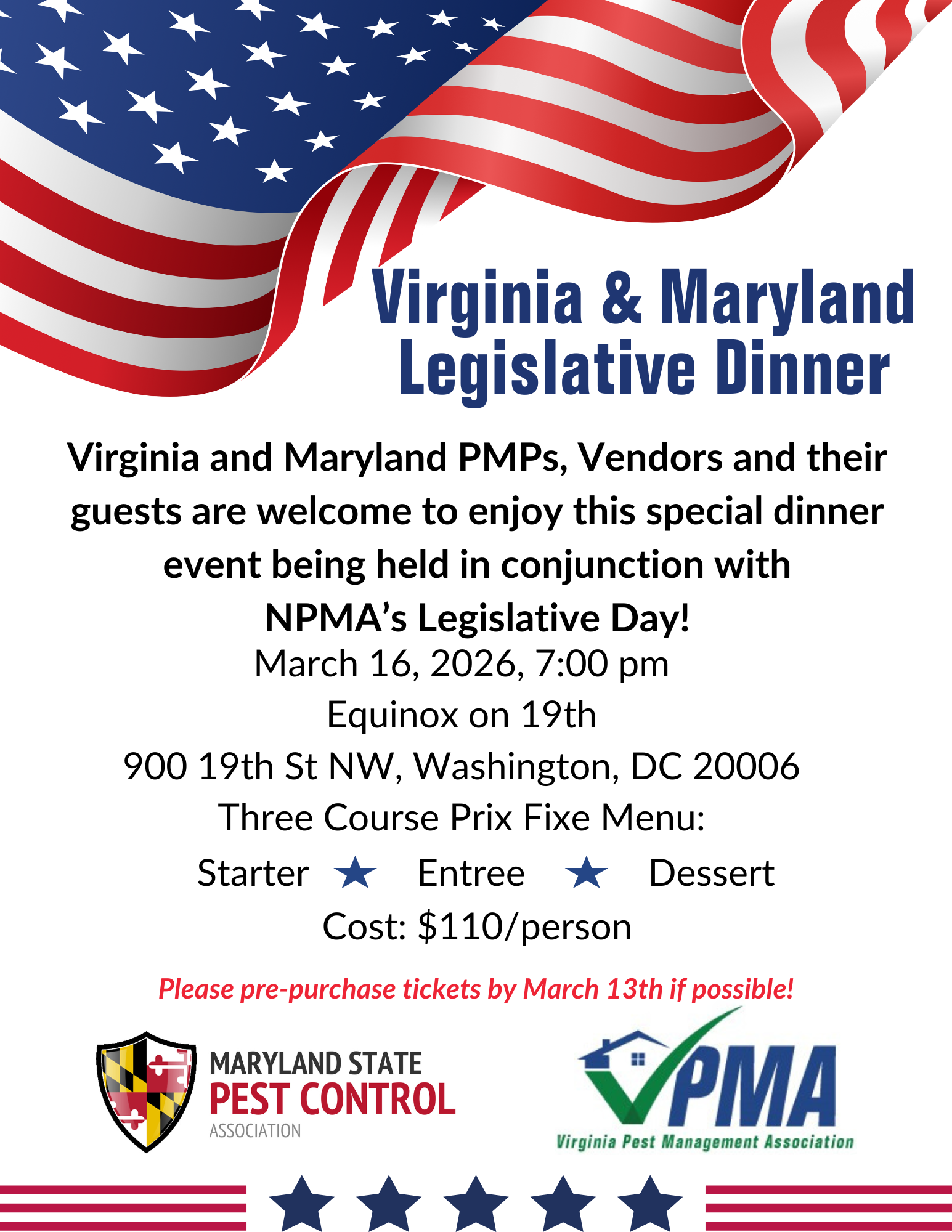 2026 Virginia & Maryland Legislative Dinner Invite