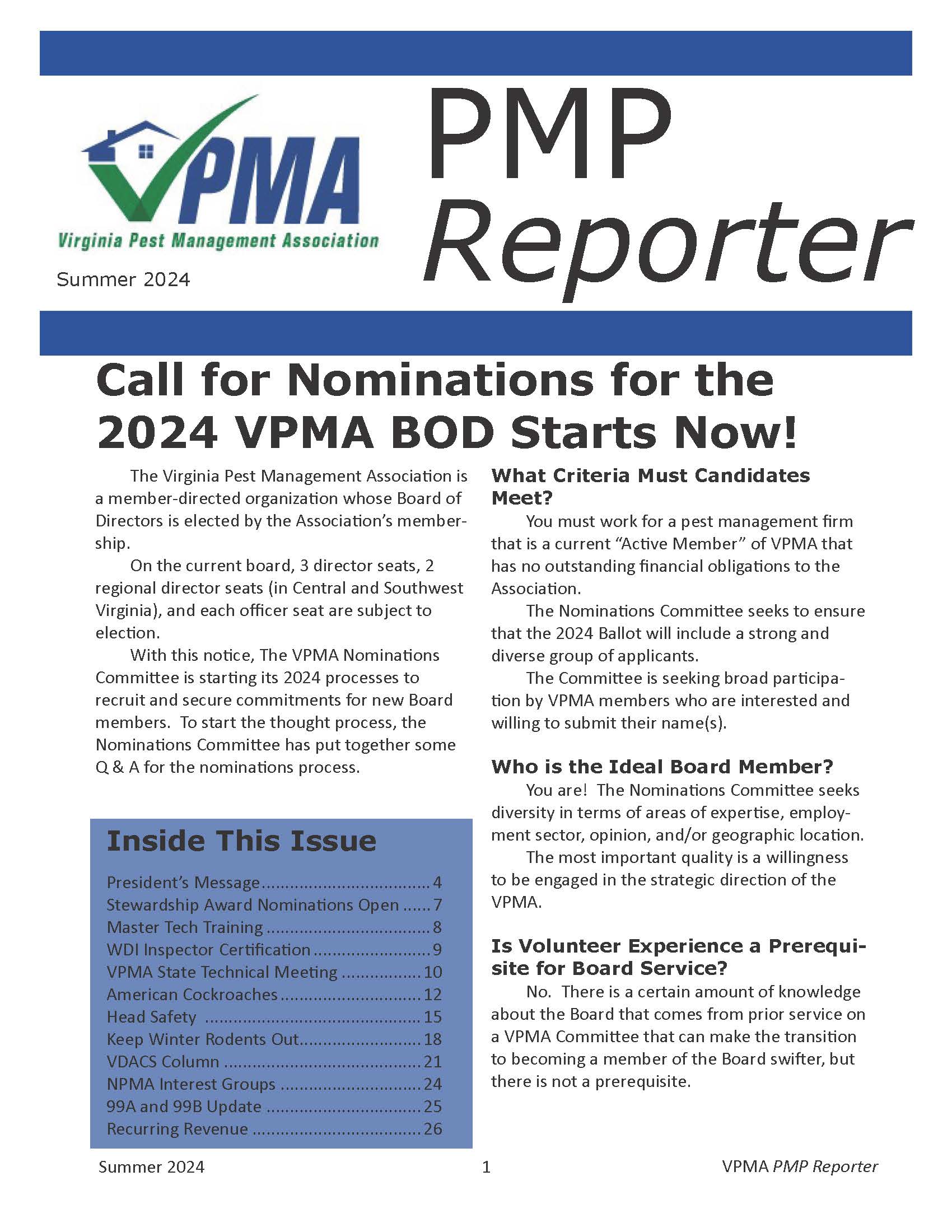 The Summer 2024 PMP Reporter